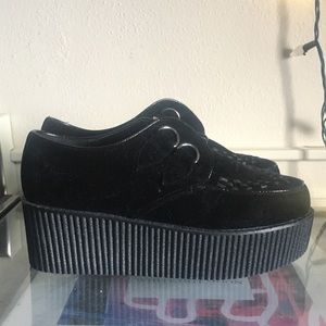 Triple Platform Suede Creepers
